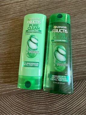NWT Garnier Fructis Pure Clean silicone-free Shampoo and Conditioner Set